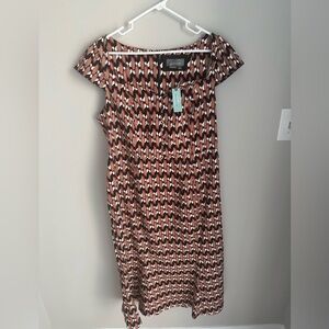 NWT By Anthropologie Stretch‎ printed midi dress size 1X